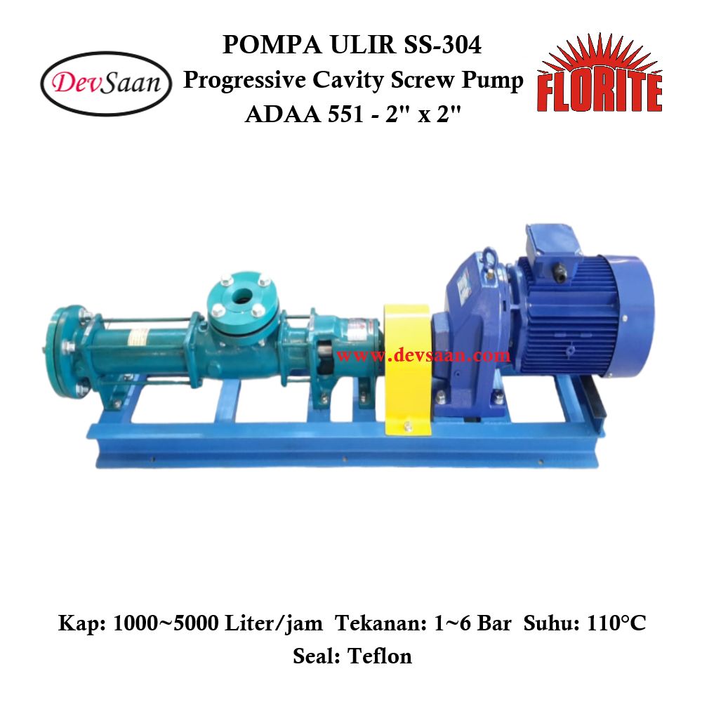 Pompa Ulir ADAA 551 Screw Pump Komplit Set
