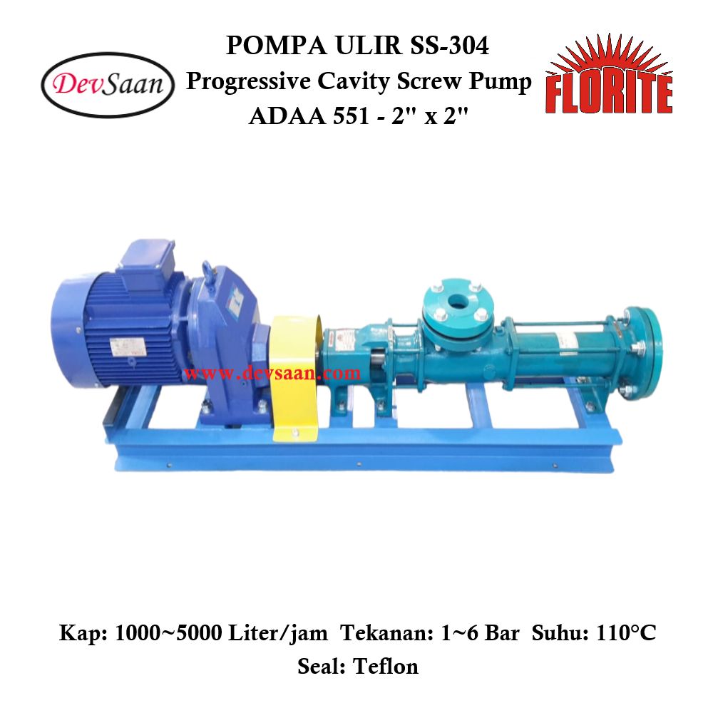 Pompa Ulir ADAA 551 Screw Pump Komplit Set