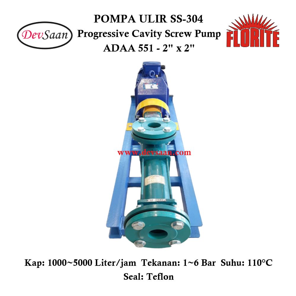 Pompa Ulir ADAA 551 Screw Pump Komplit Set