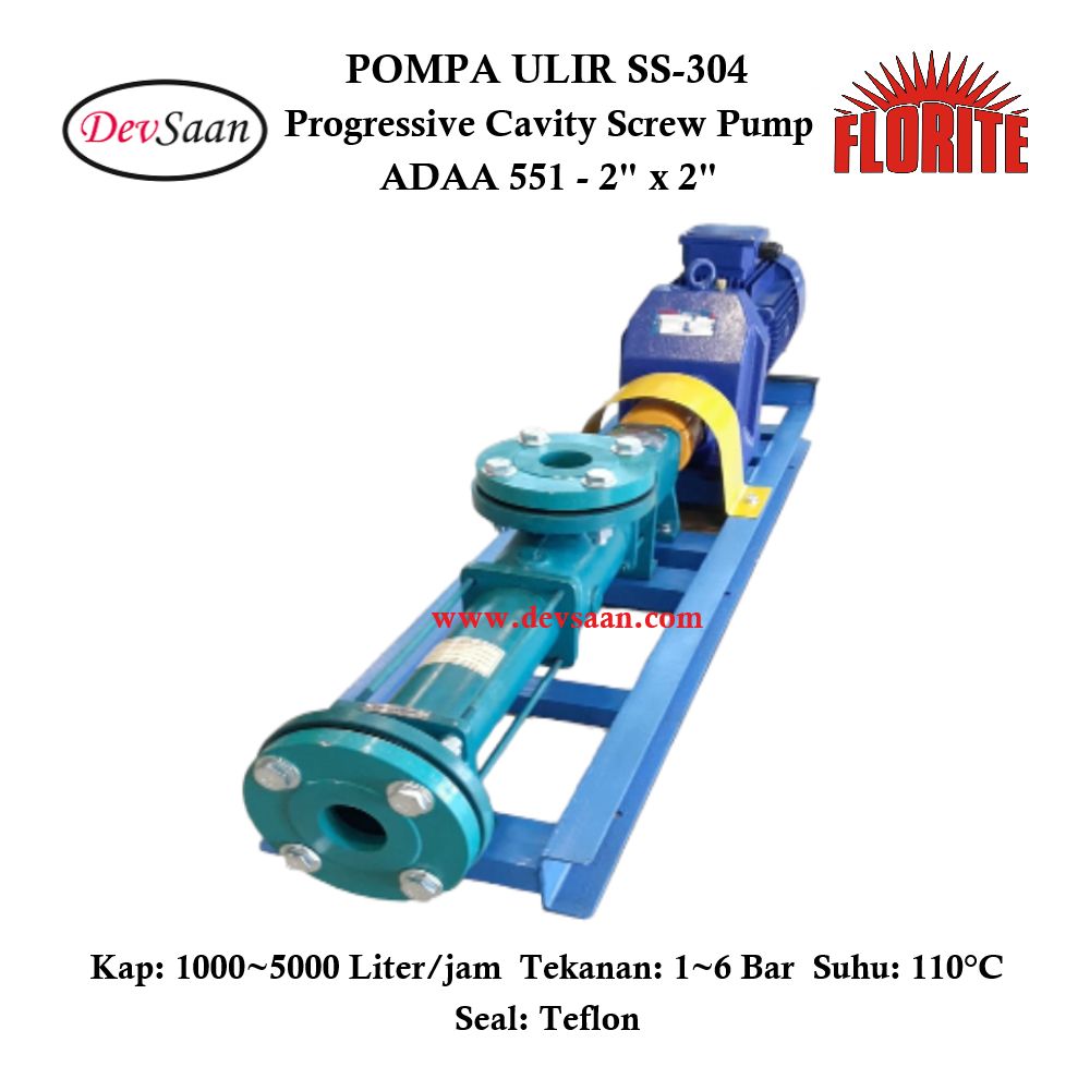 Pompa Ulir ADAA 551 Screw Pump Komplit Set