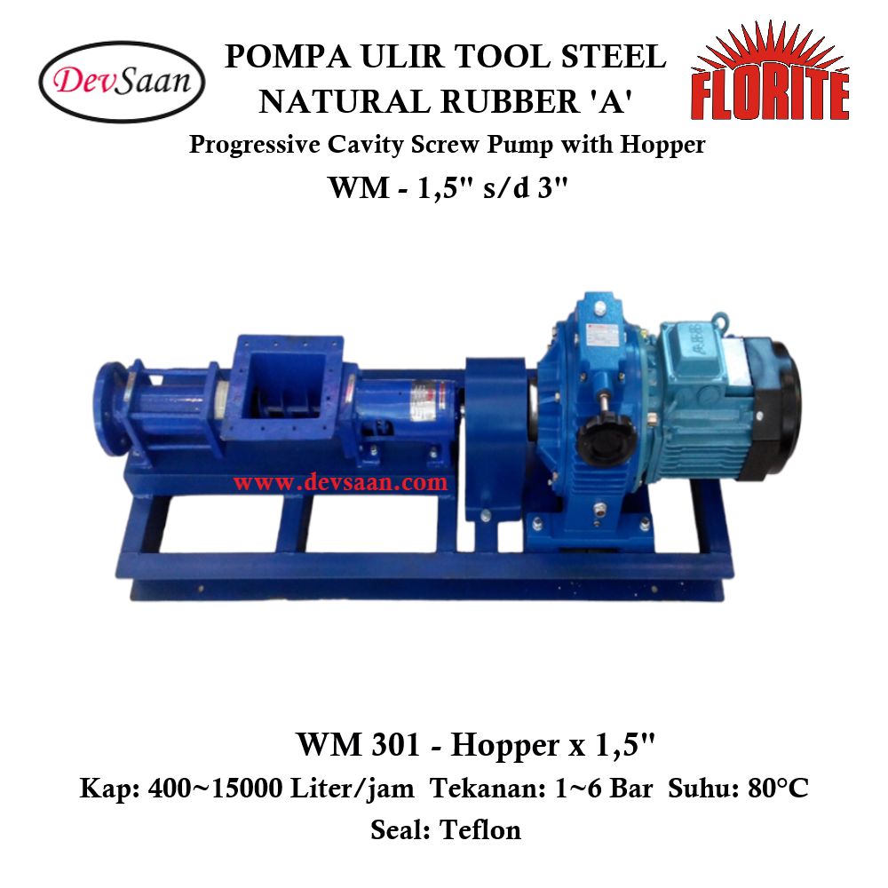 Pompa Ulir WM 301 Screw Pump Complete Set