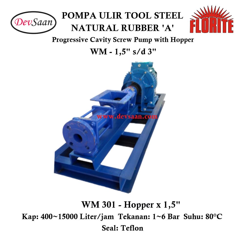 Pompa Ulir WM 301 Screw Pump Complete Set