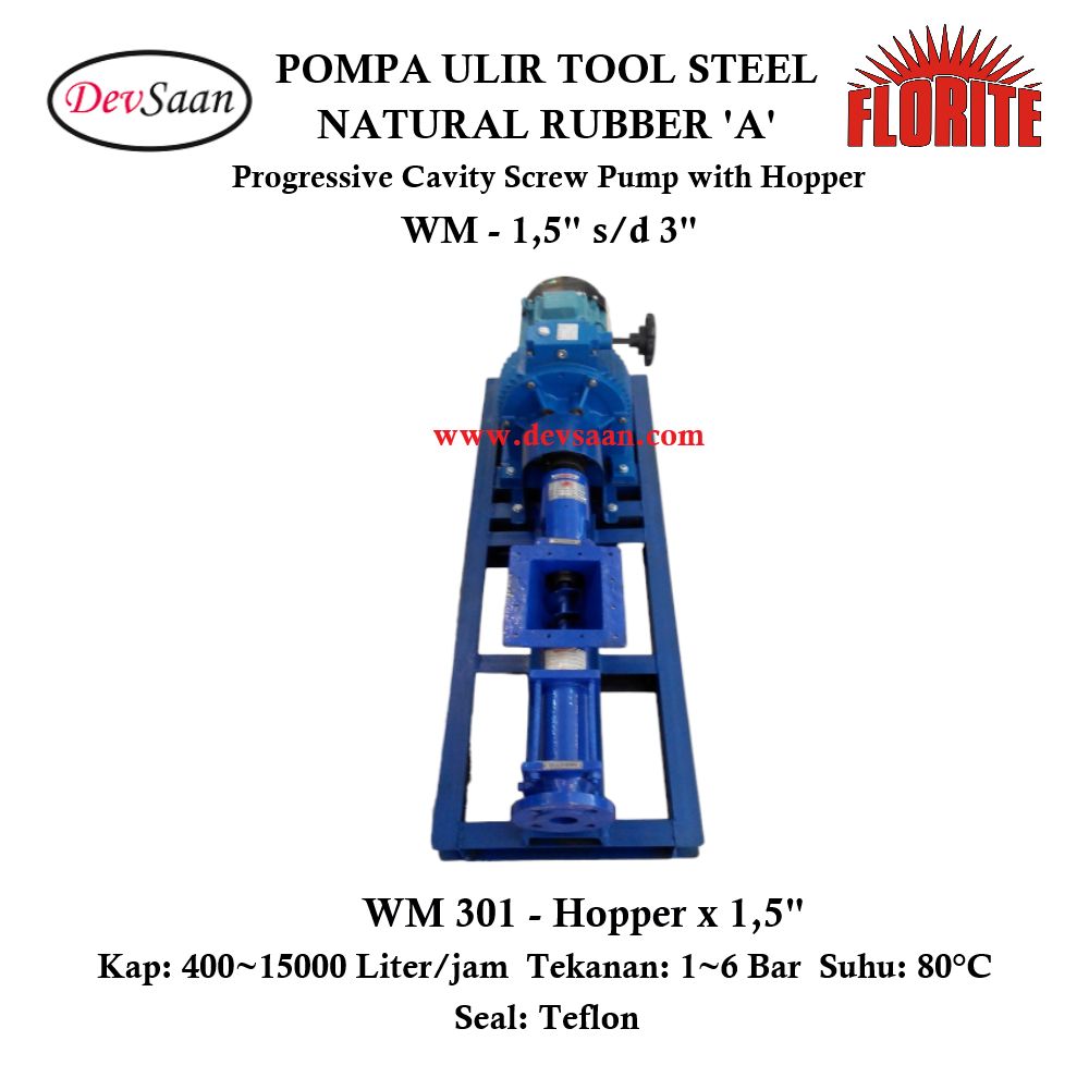 Pompa Ulir WM 301 Screw Pump Complete Set