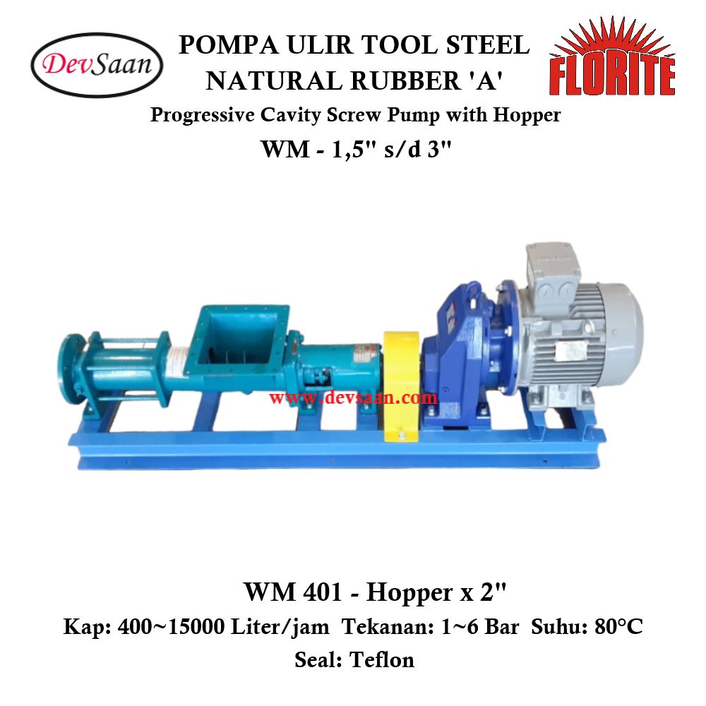 Pompa Ulir WM 401 Screw Pump Complete Set