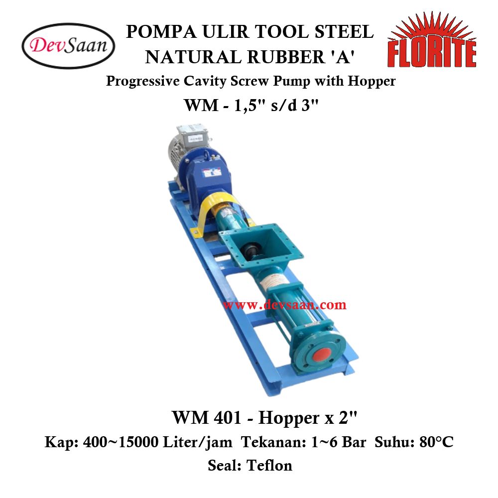 Pompa Ulir WM 401 Screw Pump Complete Set