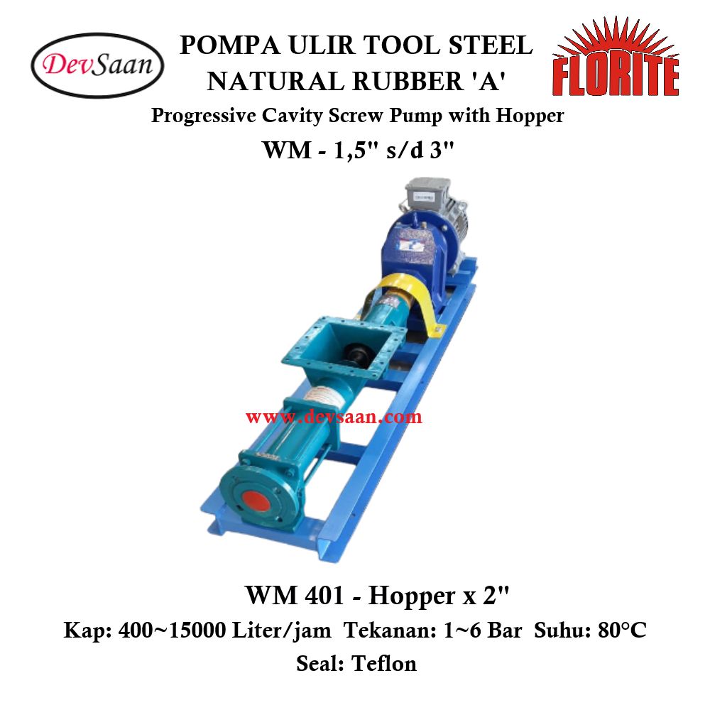 Pompa Ulir WM 401 Screw Pump Complete Set