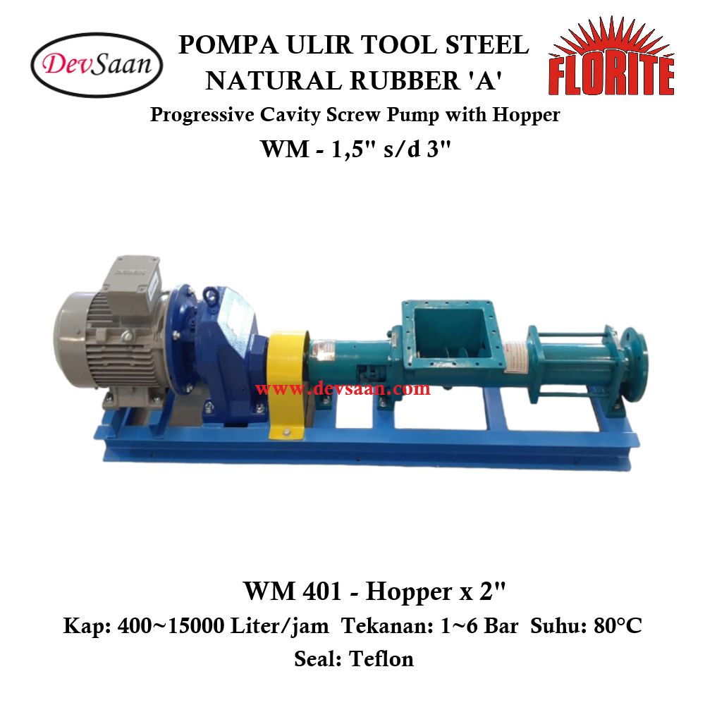 Pompa Ulir WM 401 Screw Pump Complete Set