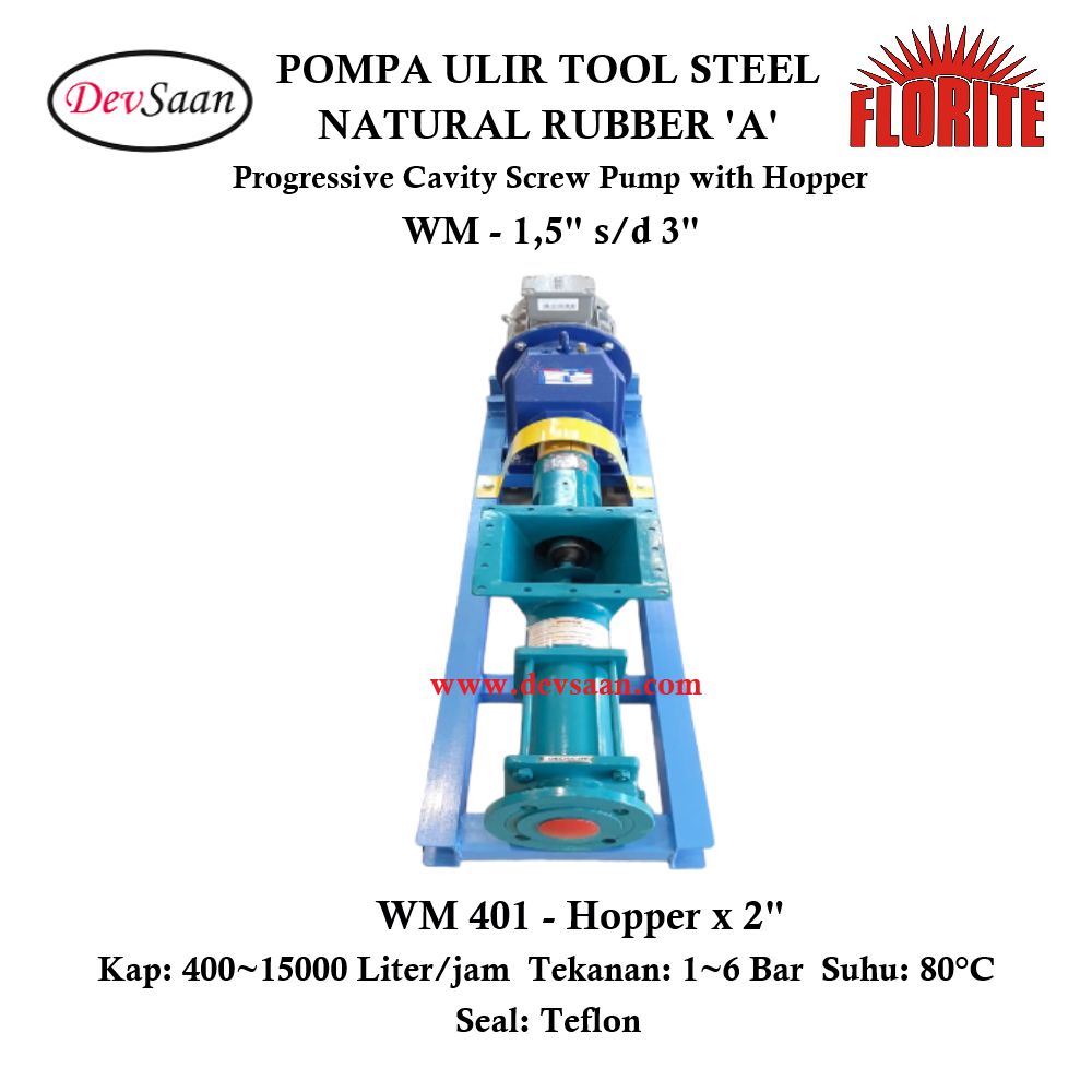 Pompa Ulir WM 401 Screw Pump Complete Set