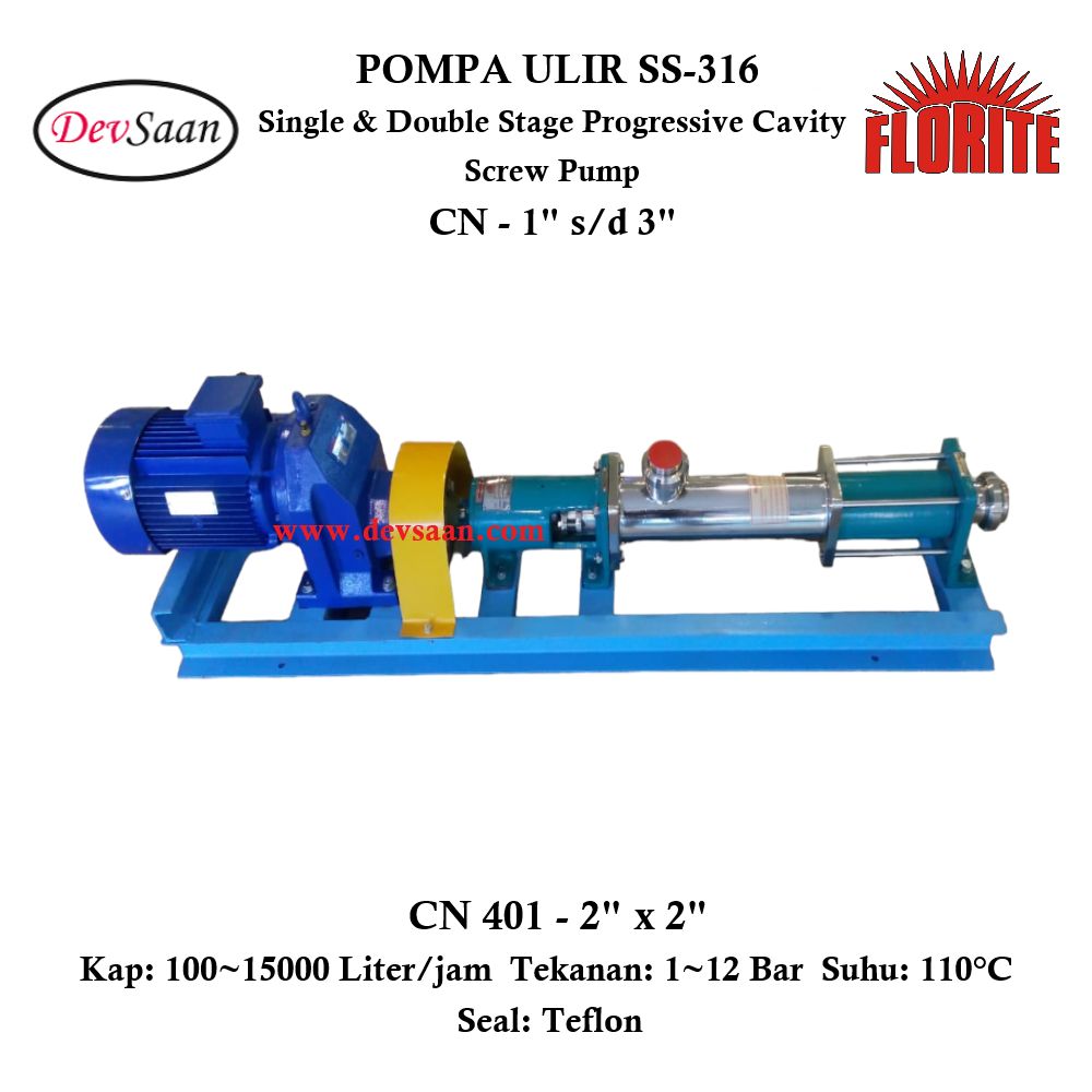 Pompa Ulir CN 401 Screw Pump Complete Set