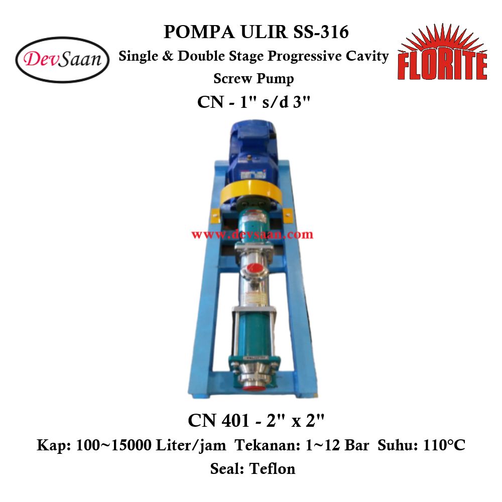 Pompa Ulir CN 401 Screw Pump Complete Set