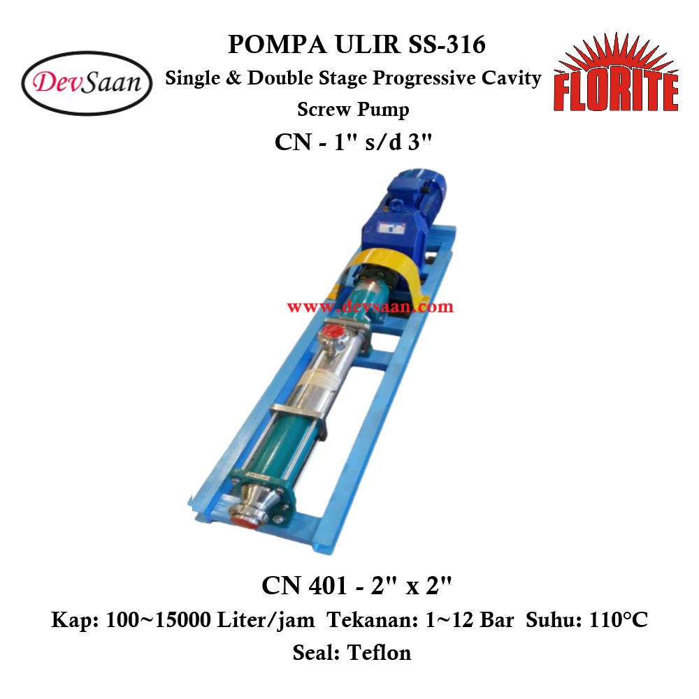 Pompa Ulir CN 401 Screw Pump Complete Set