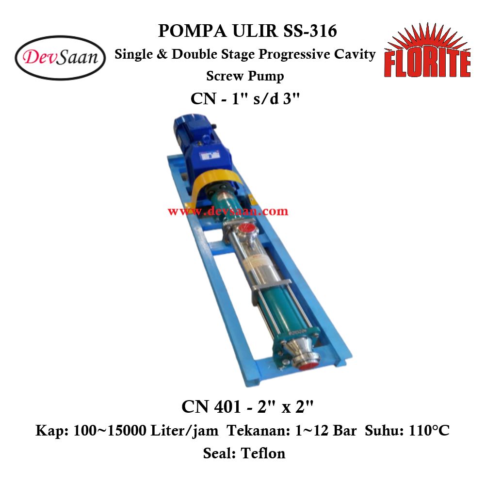 Pompa Ulir CN 401 Screw Pump Complete Set