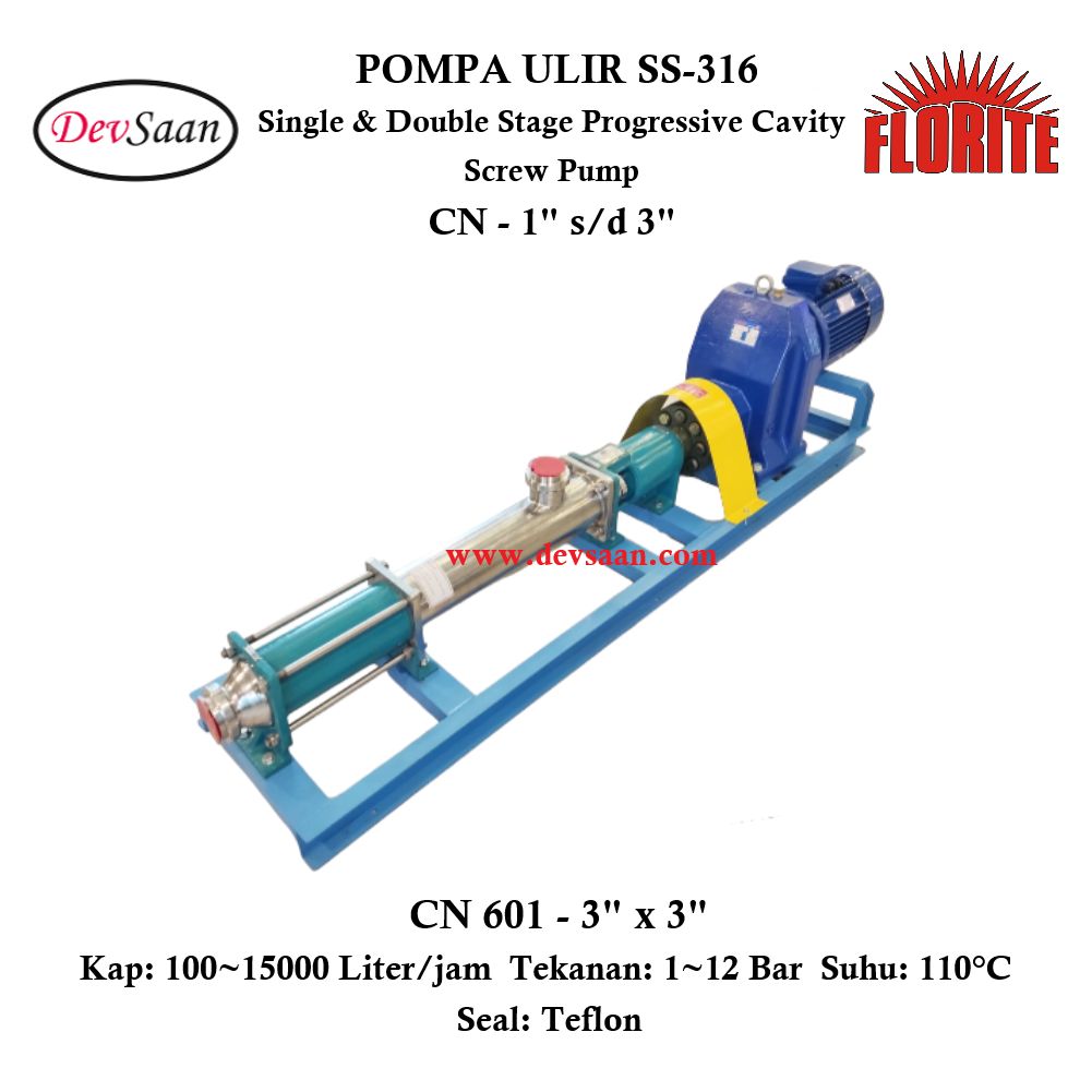 Pompa Ulir CN 601 Screw Pump Complete Set