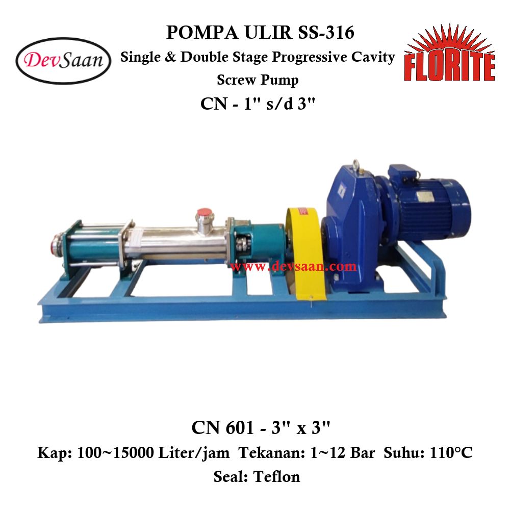 Pompa Ulir CN 601 Screw Pump Complete Set
