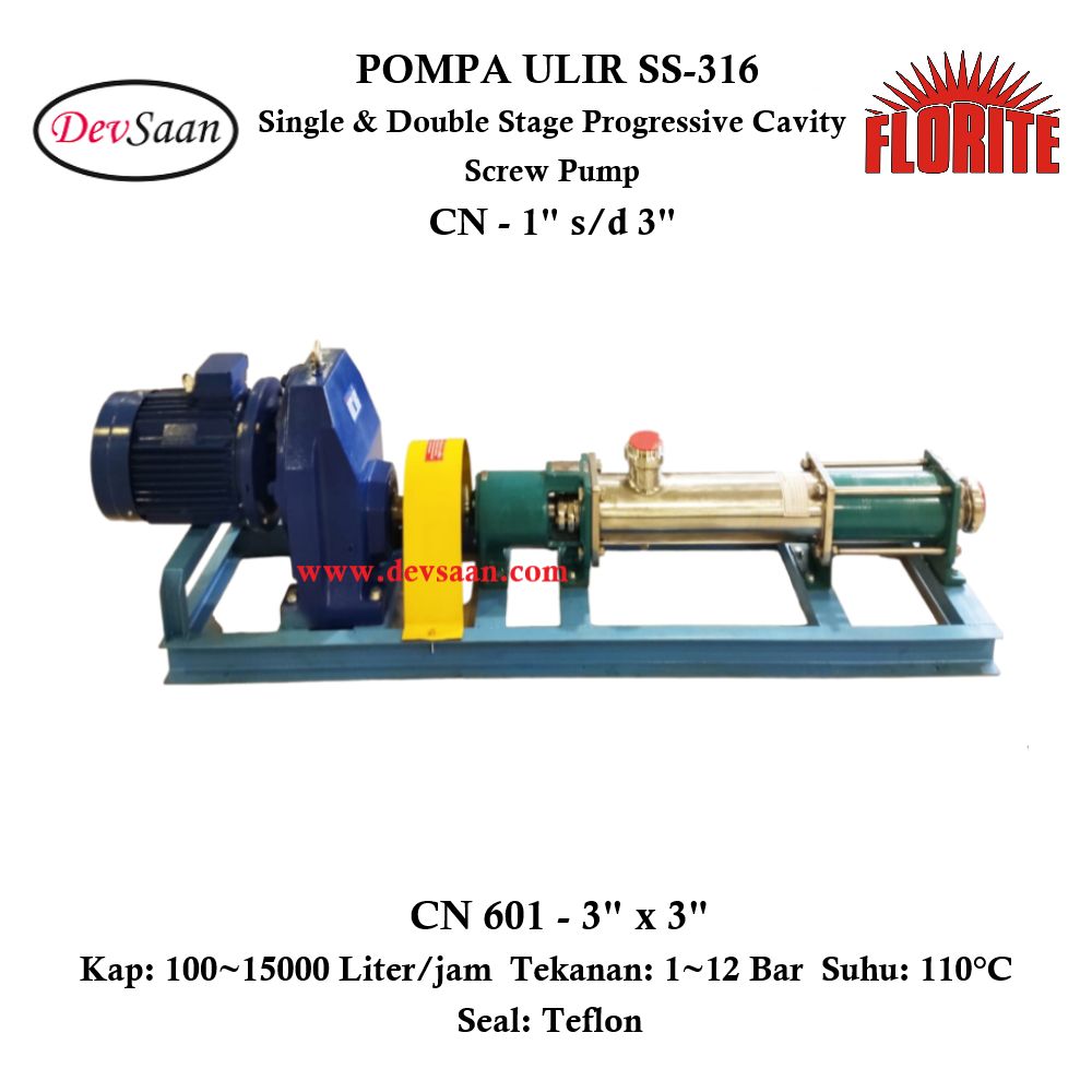 Pompa Ulir CN 601 Screw Pump Complete Set
