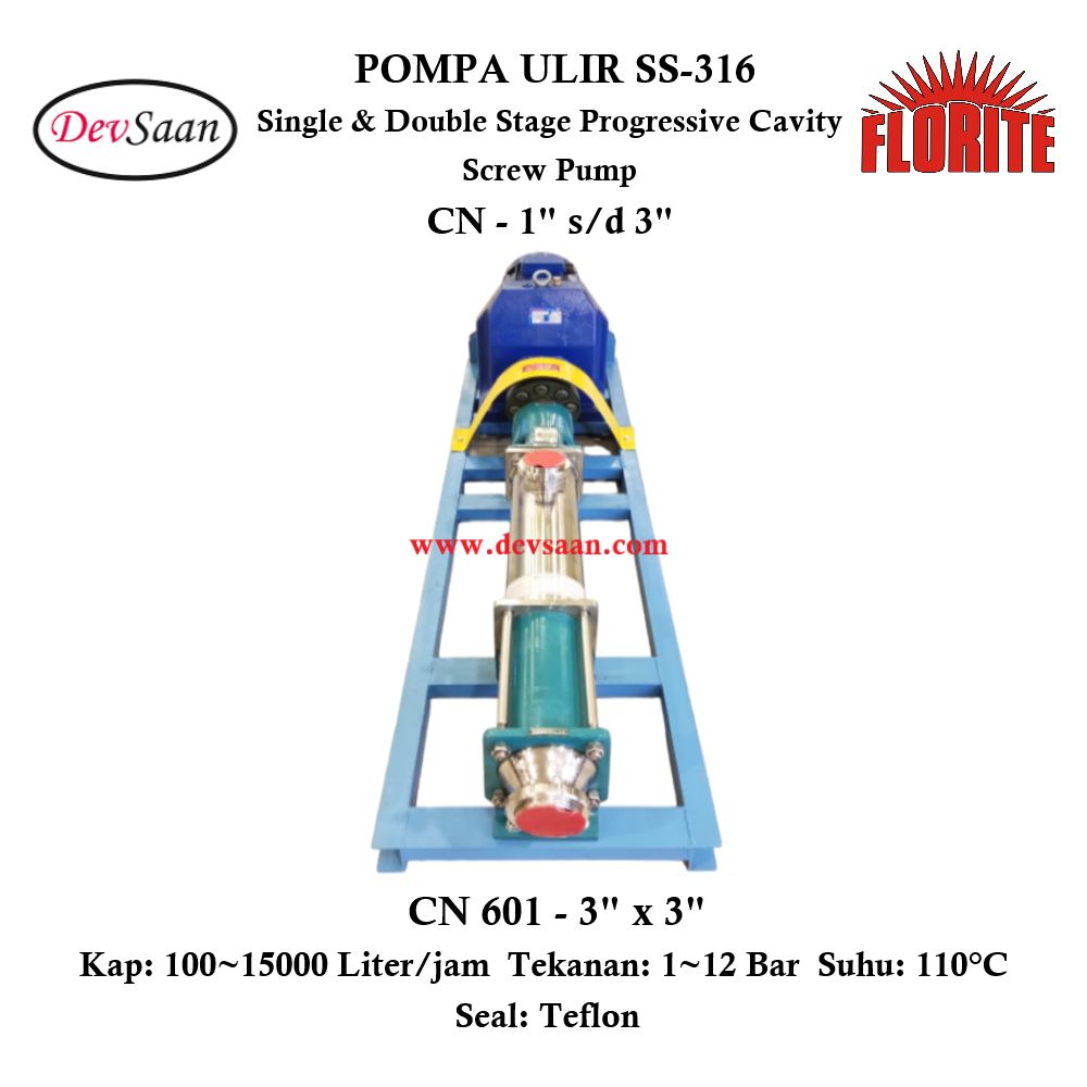 Pompa Ulir CN 601 Screw Pump Complete Set
