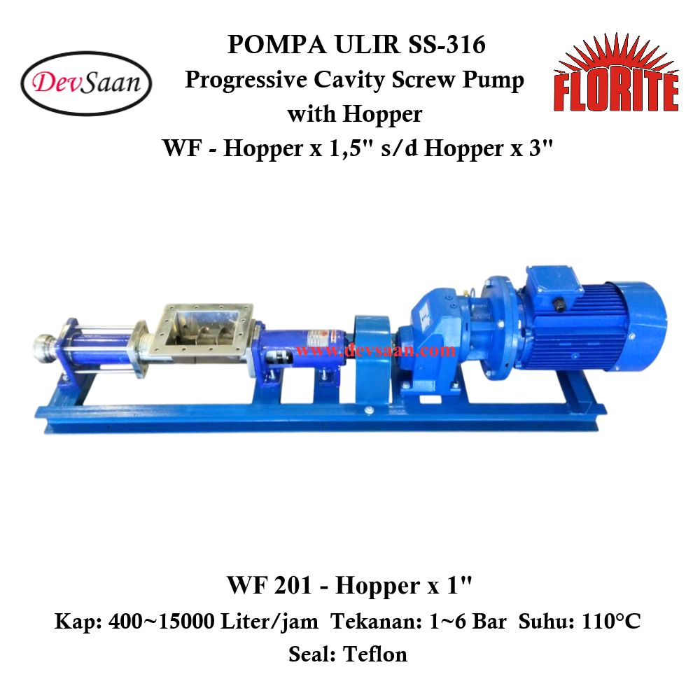 Pompa Ulir WF 201 Screw Pump Complete Set