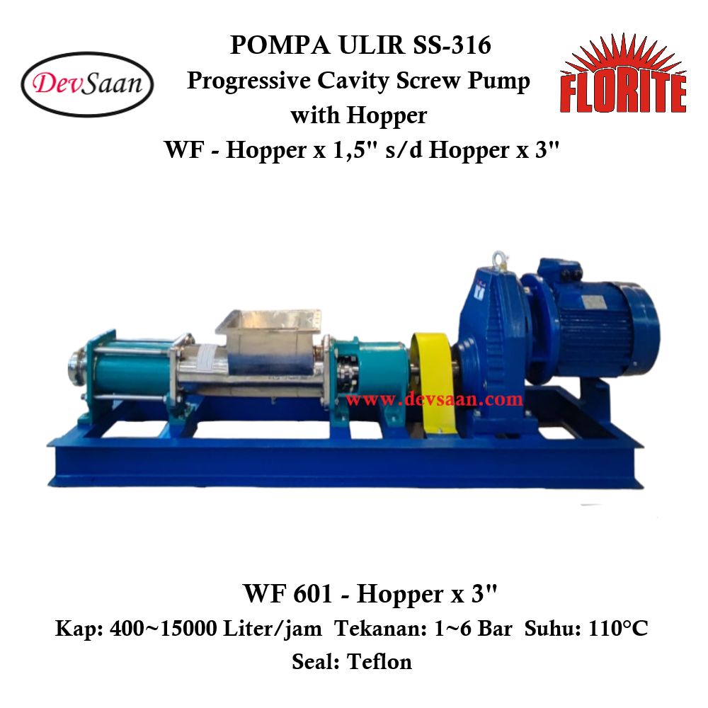 Pompa Ulir WF 601 Screw Pump Complete Set