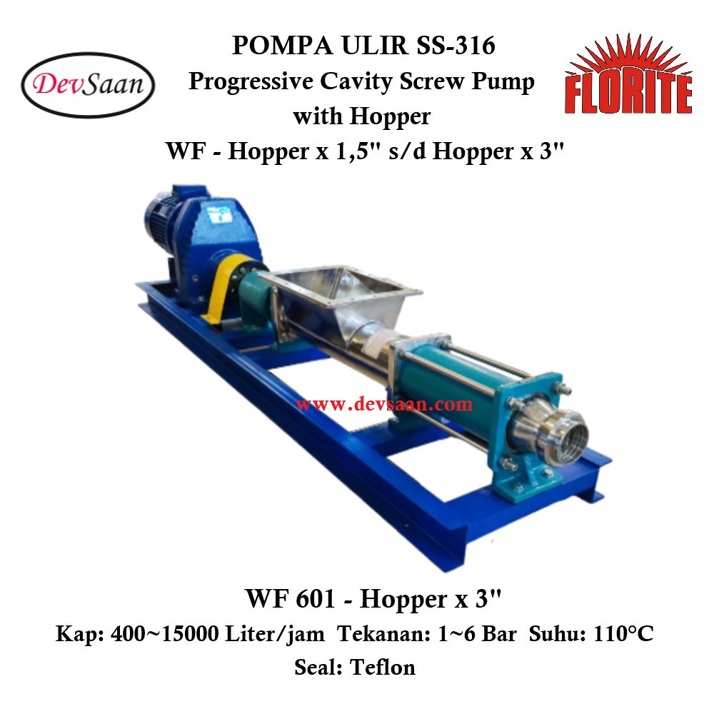 Pompa Ulir WF 601 Screw Pump Complete Set
