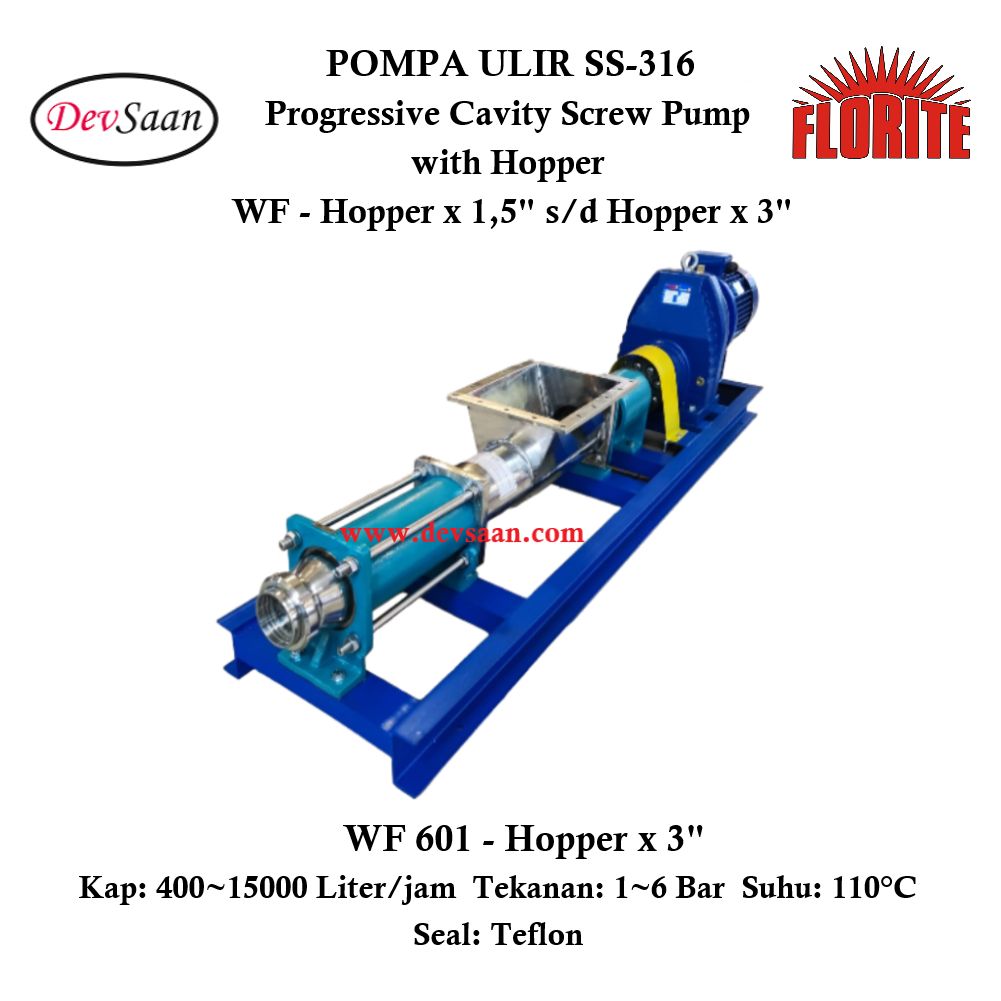 Pompa Ulir WF 601 Screw Pump Complete Set