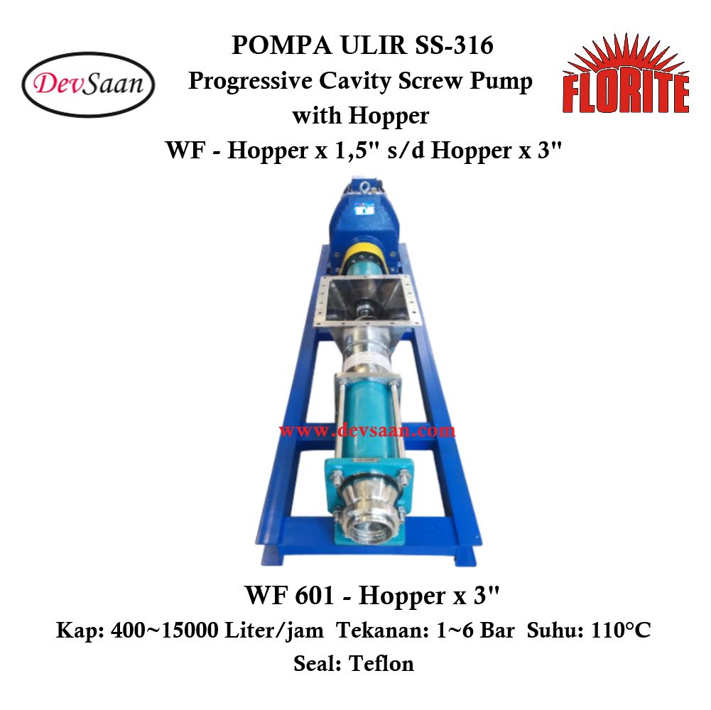 Pompa Ulir WF 601 Screw Pump Complete Set