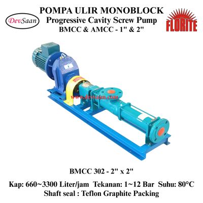 Pompa Ulir BMCC 302 Screw Pump Monoblock Complete Set