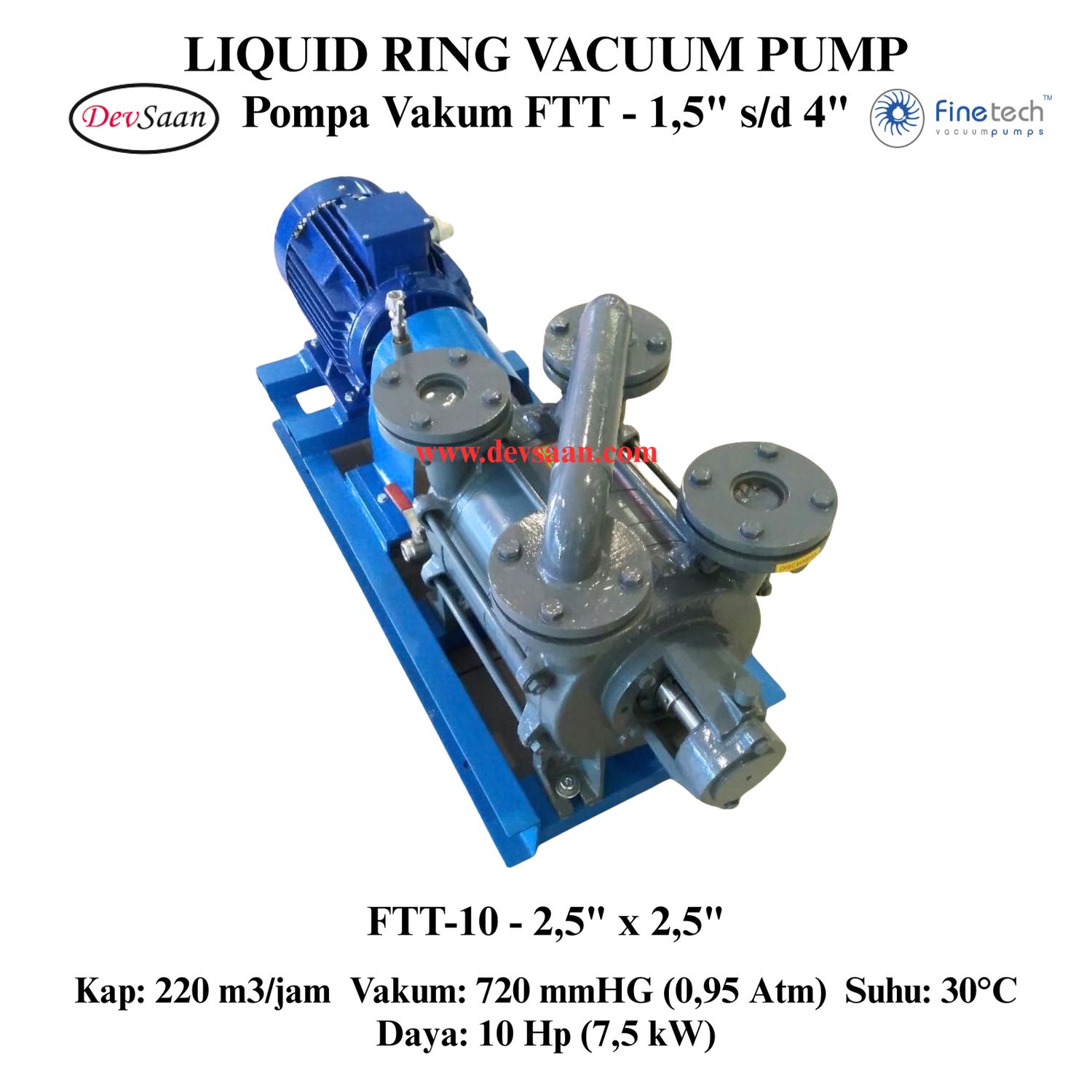 Pompa Vakum FTT-10 Two Stage Liquid Ring Vacuum Pump Komplit Set Pompa Vakum FTT-10 Two Stage Liquid Ring Vacuum Pump Komplit Set