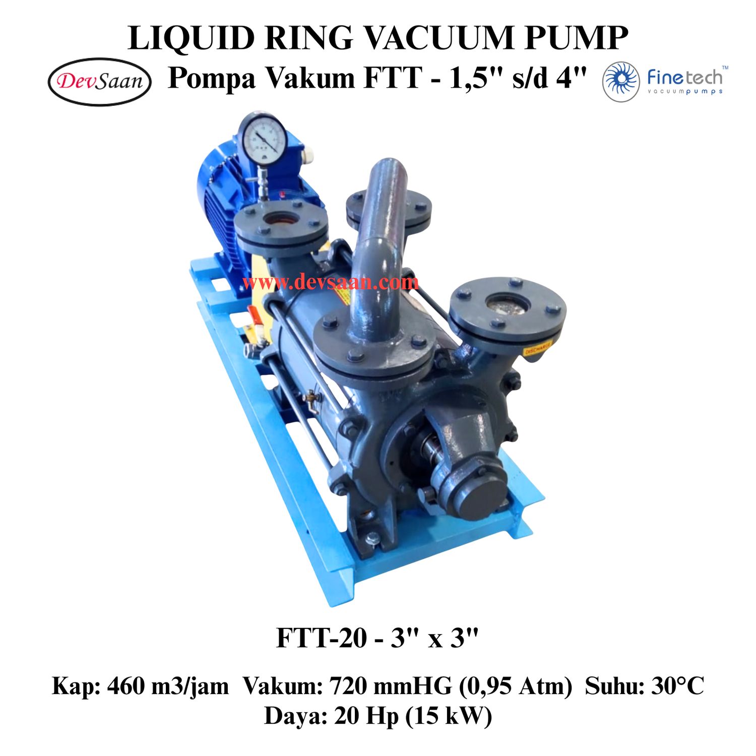 Pompa Vakum FTT-20 Two Stage Liquid Ring Vacuum Pump Komplit Set Pompa Vakum FTT-20 Two Stage Liquid Ring Vacuum Pump Komplit Set