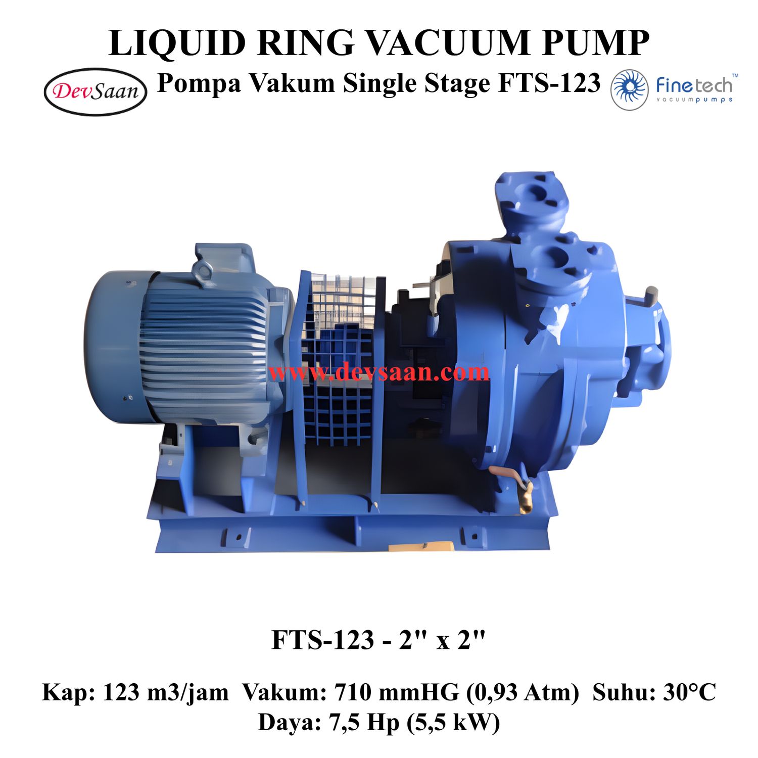 Pompa Vakum FTS-123 Single Stage Liquid Ring Vacuum Pump Komplit Set Pompa Vakum FTS-123 Single Stage Liquid Ring Vacuum Pump Komplit Set