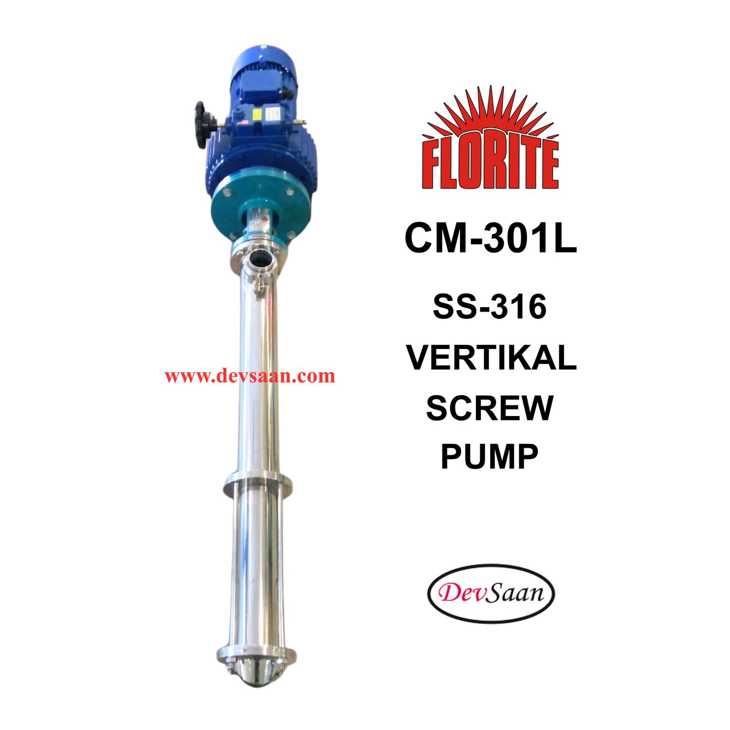 SS-316 Vertical screw pump CM-301L Pompa ulir vertikal Komplit Set