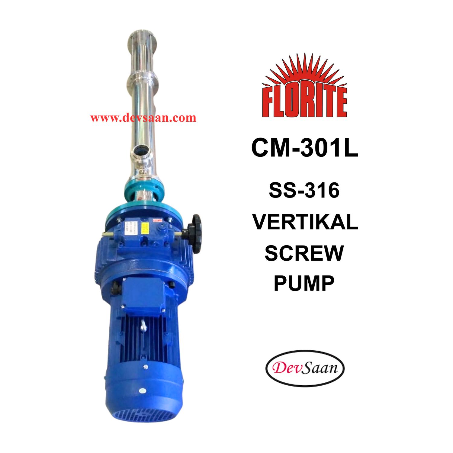 SS-316 Vertical screw pump CM-301L Pompa ulir vertikal Komplit Set