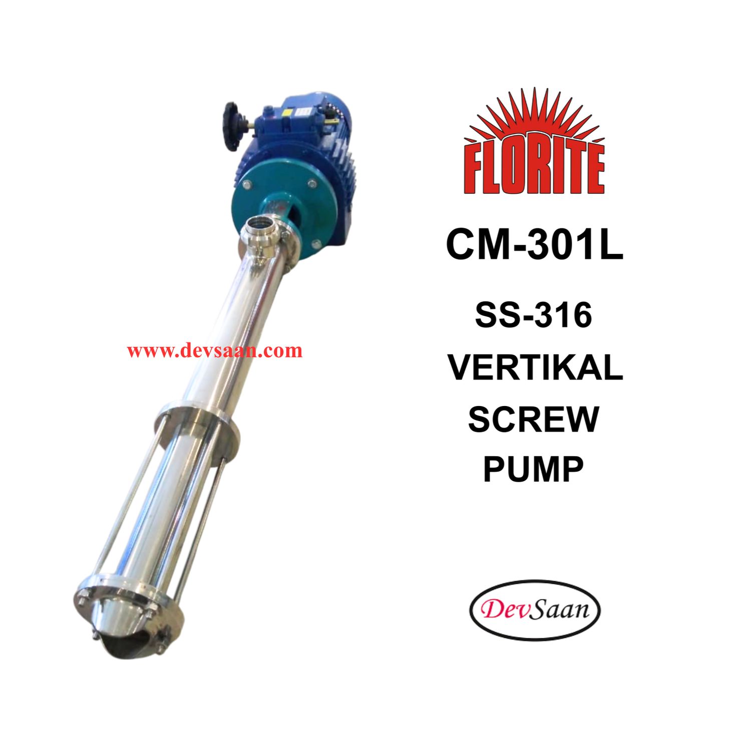 SS-316 Vertical screw pump CM-301L Pompa ulir vertikal Komplit Set