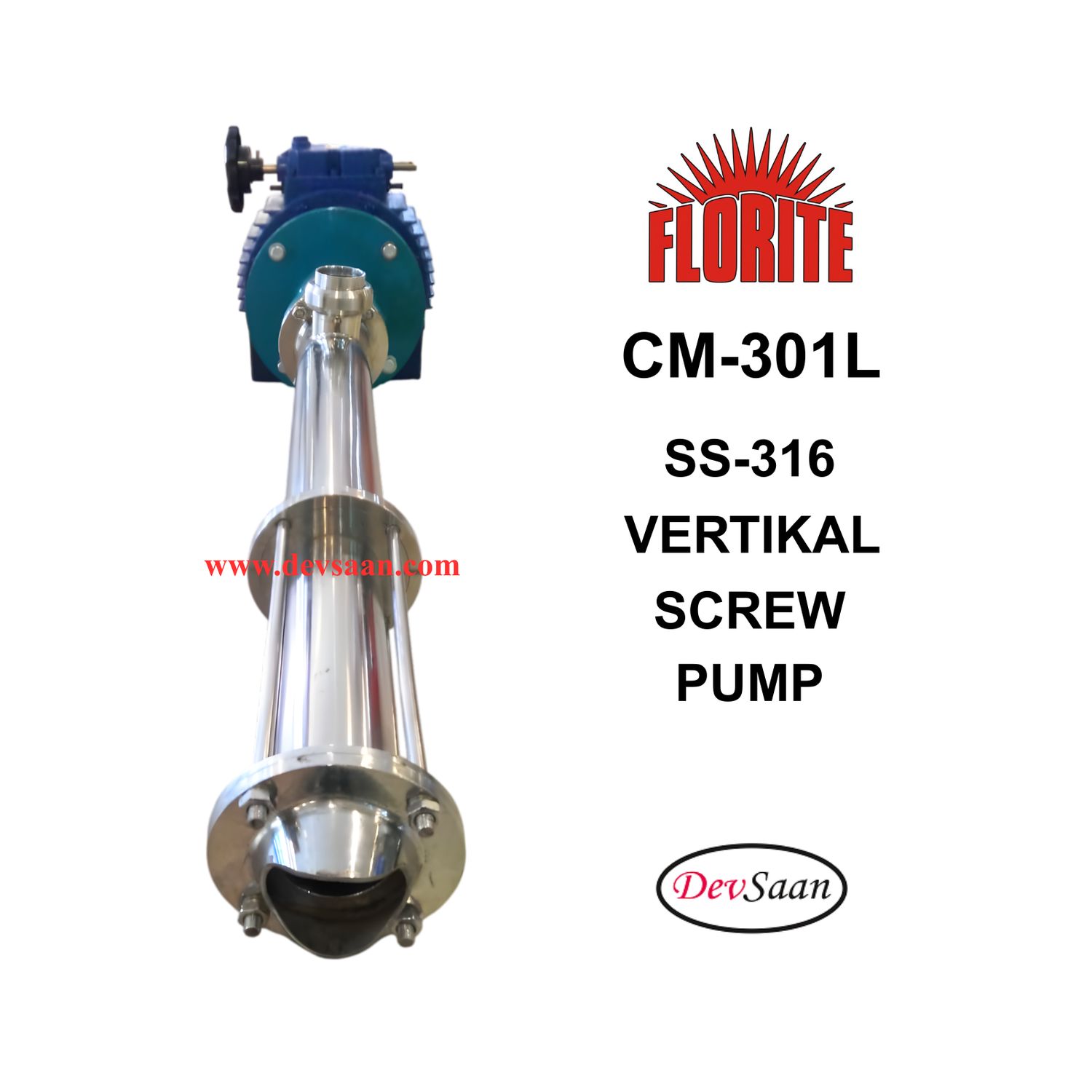 SS-316 Vertical screw pump CM-301L Pompa ulir vertikal Komplit Set