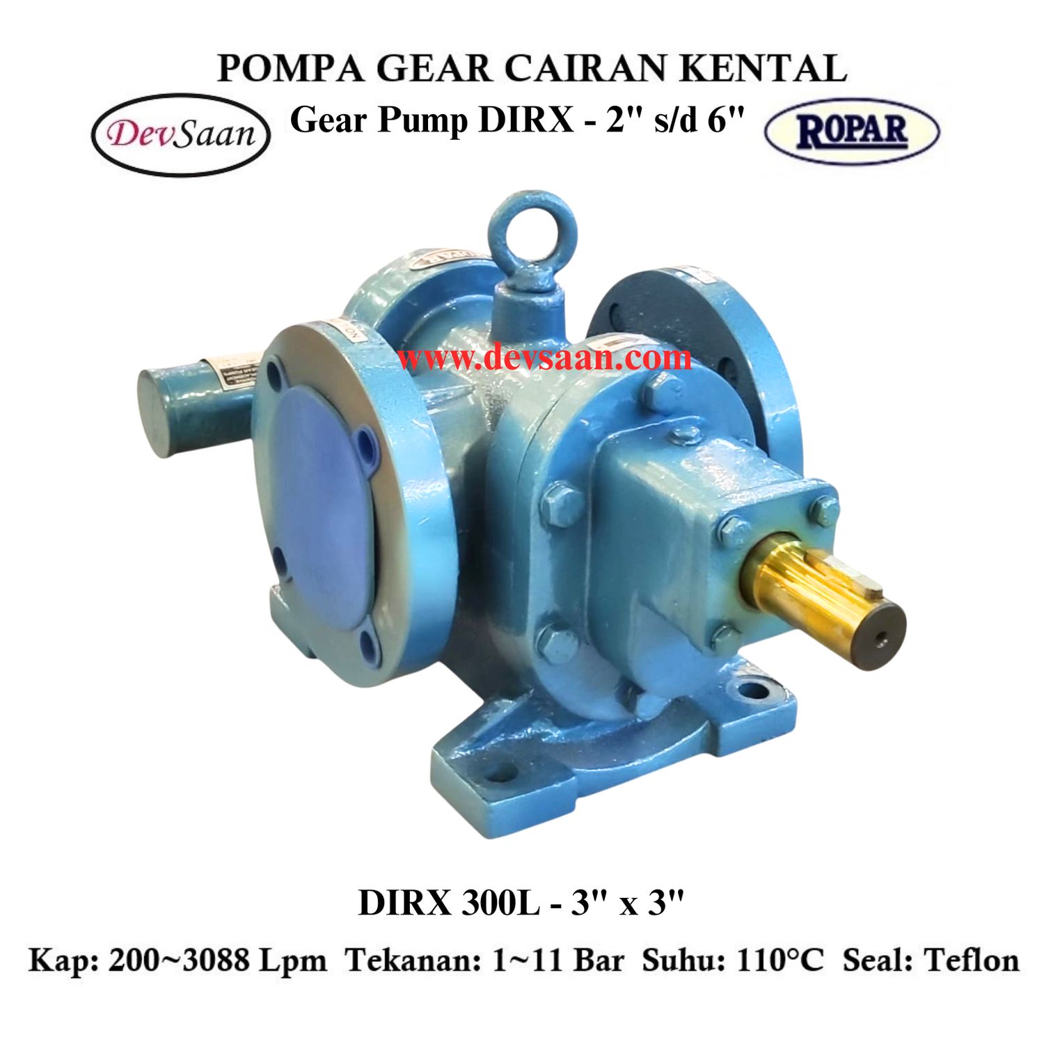 Gear Pump Rotari DIRX 300L Pompa Roda Gigi