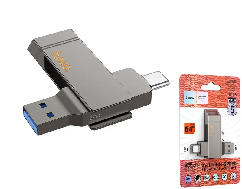 UD15 duālā zibatmiņa 64GB A&C/3.2gen1/metāls