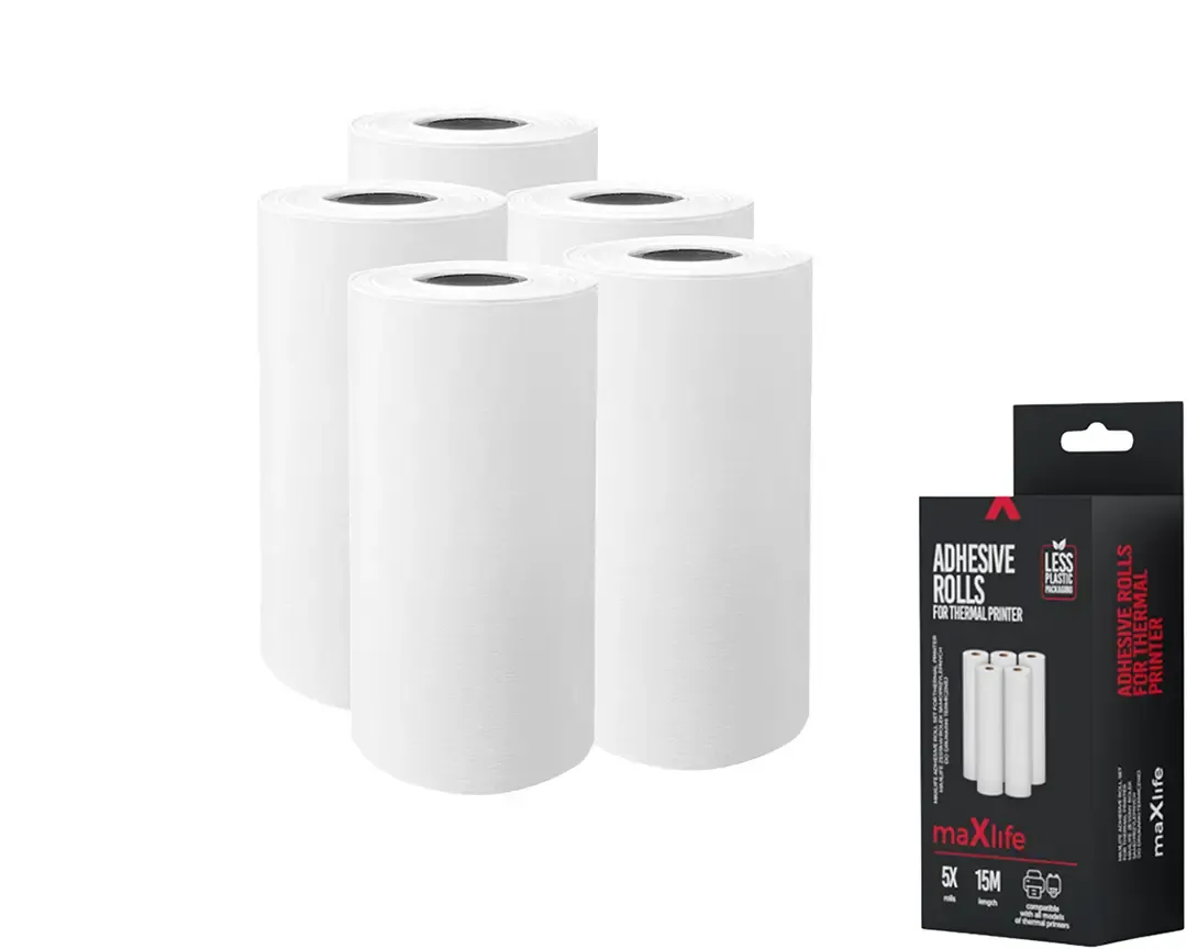 MAXLIFE līmējams drukas papīrs 57mm (5 gab. iepakojumā)