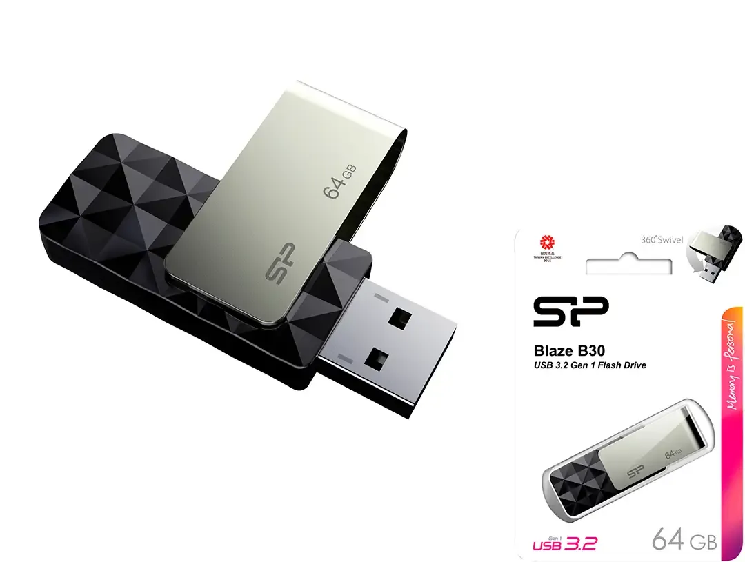 SP B30 zibatmiņa 64GB A/3.2gen1/melna