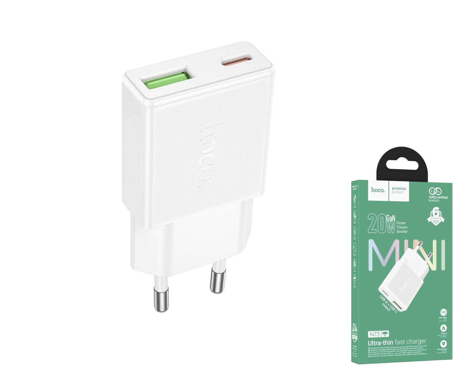 Hoco N73 ātrais tīkla lādētājs