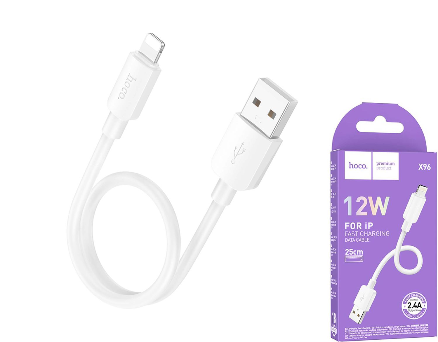 Hoco X96 USB-A uz Lightning kabelis Hoco X96 USB-A uz Lightning kabelis