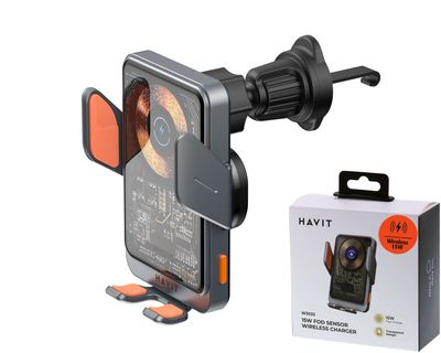 Havit W3033 auto bezvadu lādētājs-turētājs