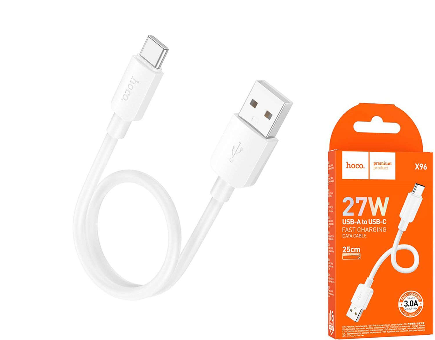 Hoco X96 USB-A uz USB-C kabelis Hoco X96 USB-A uz USB-C kabelis