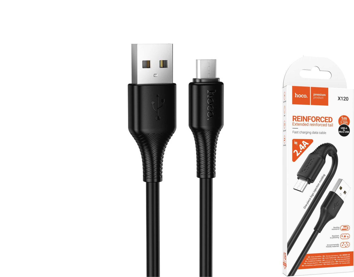 Hoco X120 USB-A uz microB kabelis