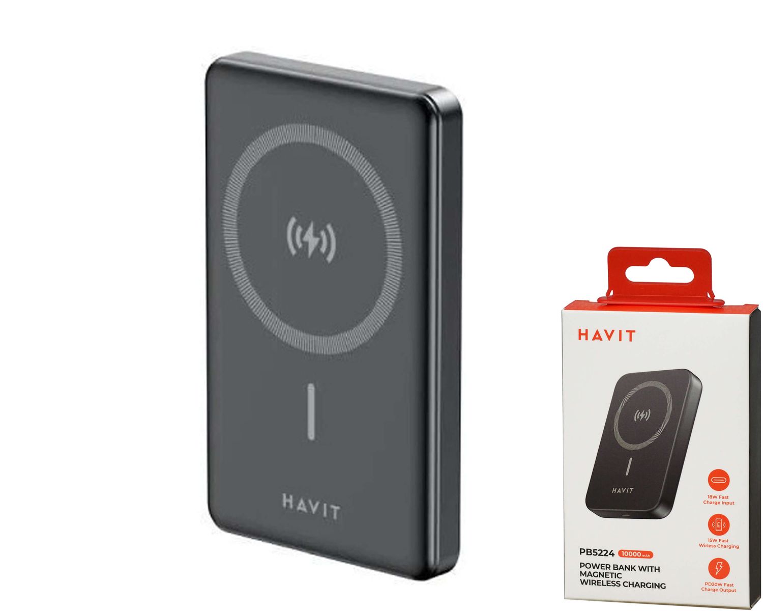 Havit PB5224 magnētiskais bezvadu Power Bank Havit PB5224 magnētiskais bezvadu Power Bank