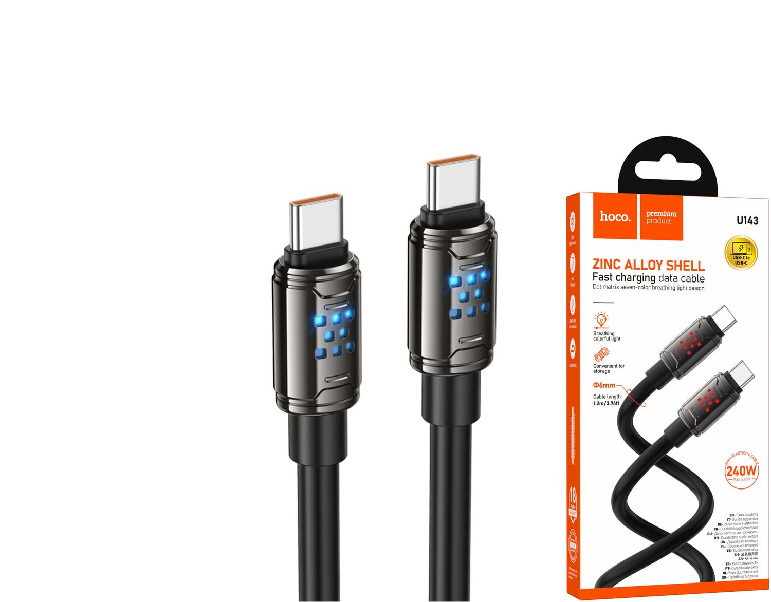 Hoco U143 USB-C uz USB-C kabelis