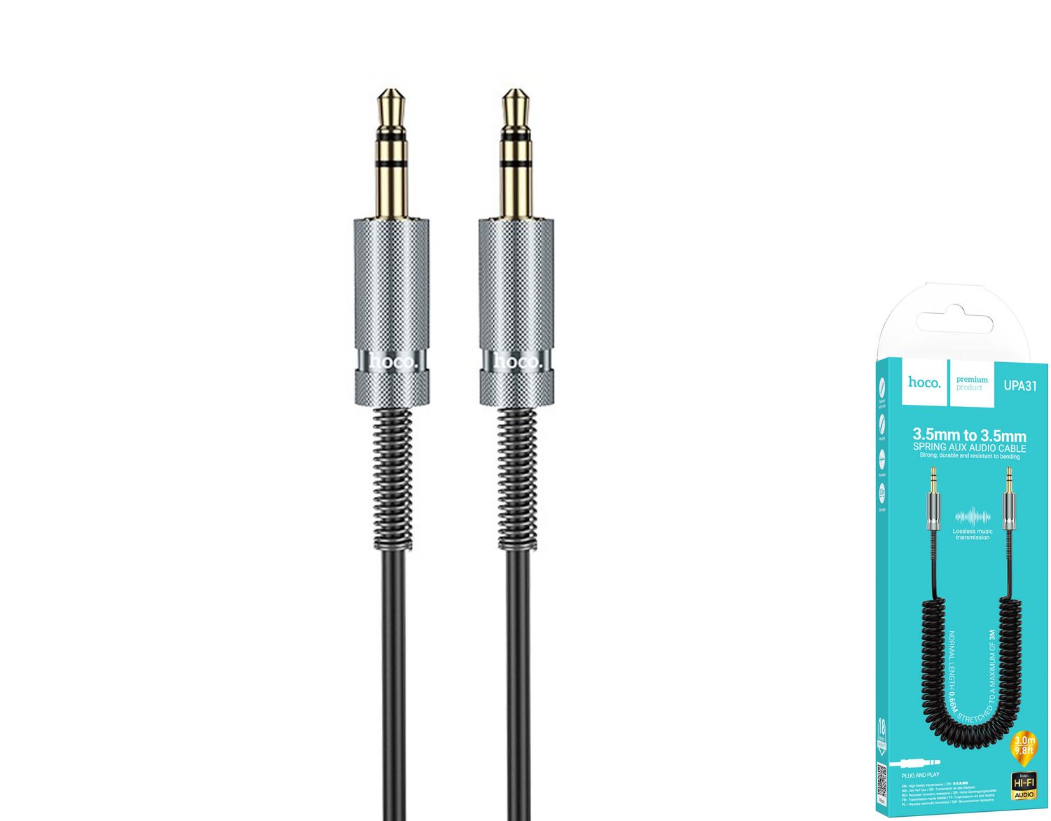 Hoco UPA31 3.5mm spirālveida audio kabelis