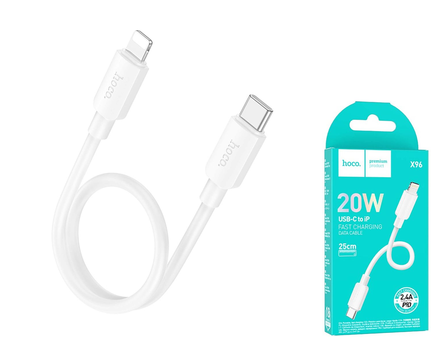 Hoco X96 USB-C uz Lightning kabelis Hoco X96 USB-C uz Lightning kabelis