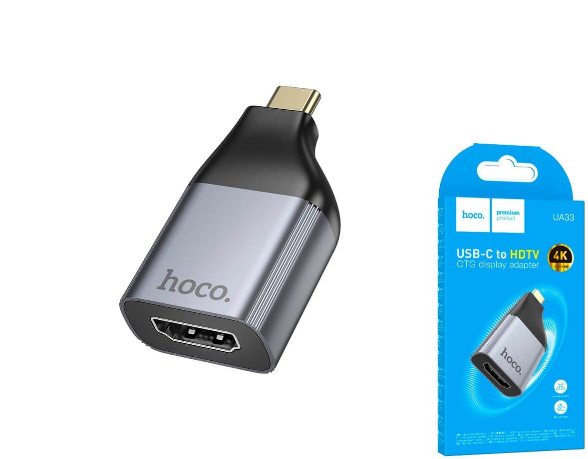 Hoco UA33 Type C uz HDMI video adapteris Hoco UA33 Type C uz HDMI video adapteris