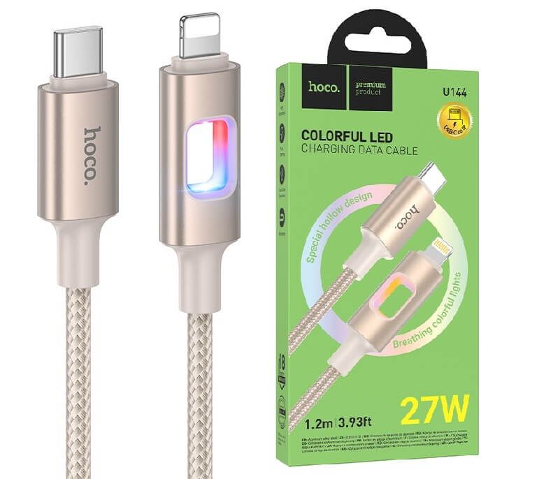 Hoco X144 USB-C uz Lightning pītais kabelis