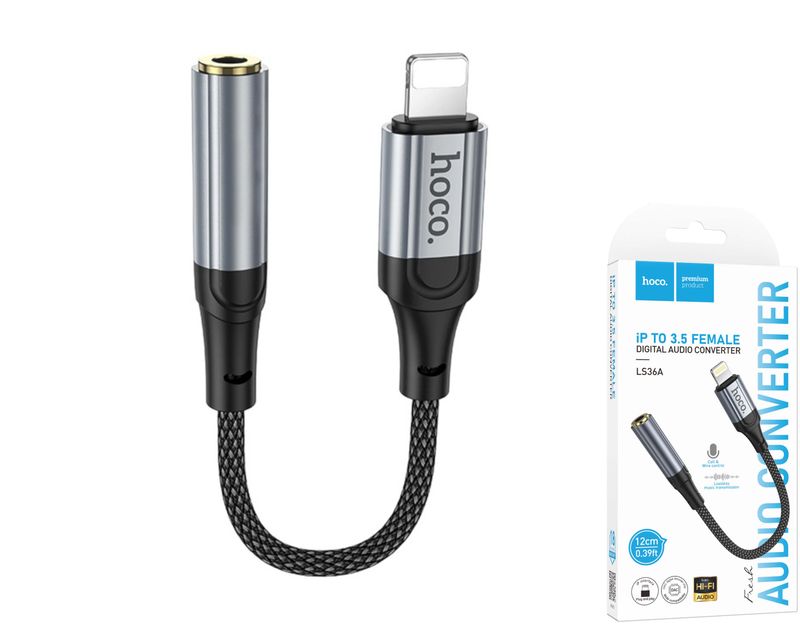 Hoco LS36A Lightning uz 3.5mm audio adapteris