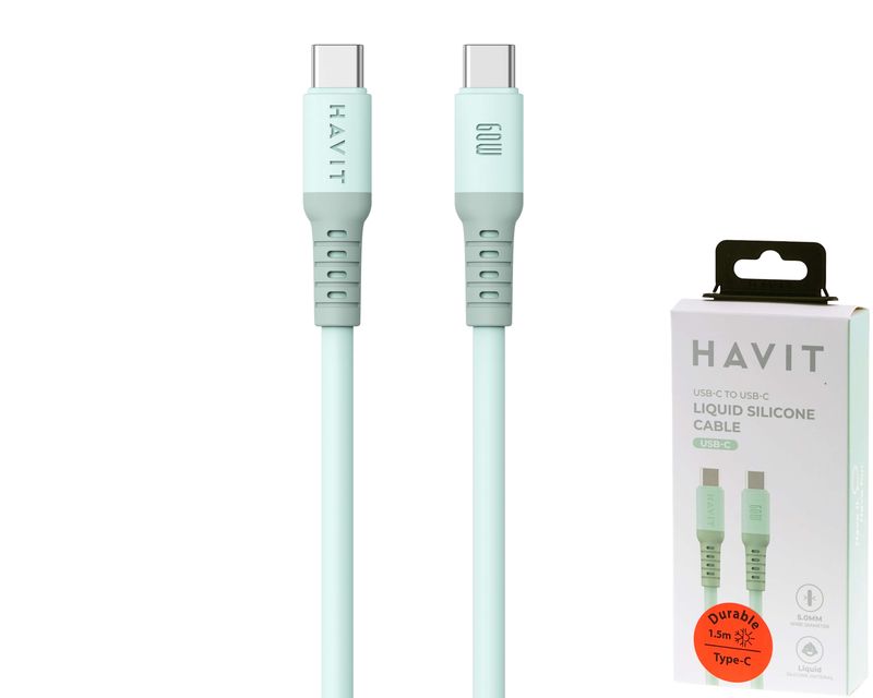 Havit CB6296 USB-C uz USB-C silikona kabelis